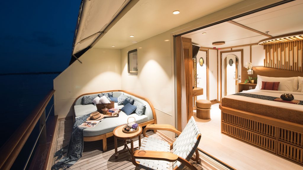 Kudanil Explorer - Yacht Charter Indonesia - Superyacht Explorer - Cabin Stateroom Balcony Exterior